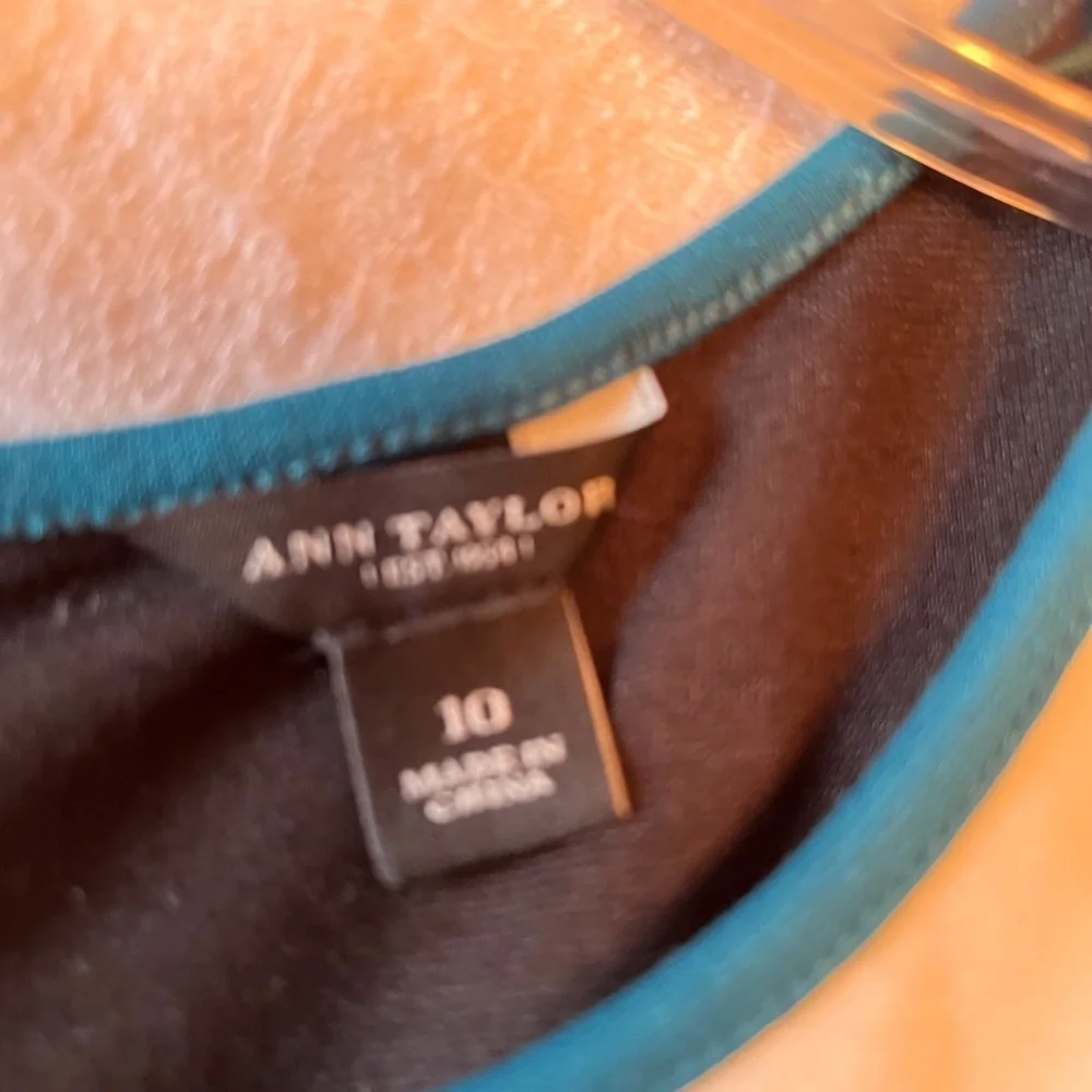 Professional Ann Taylor Sheath Dress Color Blocking Size 10 - Picture 4 of 7